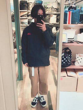 「VANS（バンズ）のアイテム（チノパンツ）」を使った、えも汰さん（メンズ・168cm）の秋コーディネート