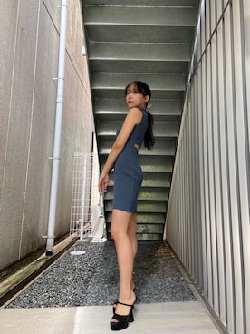 「ぶるー」｜RYOさん（レディース・161cm）の夏コーディネート