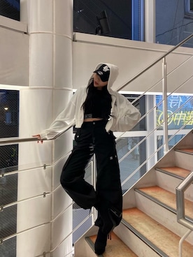 「ストリートカジュアル」｜「アイテム（ブーツ）」を使った、RYOさん（レディース・161cm）の春コーディネート