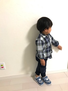 「OSHKOSH（オシュコシュ）のアイテム（トップス）」を使った、ayamino1801さん（キッズ・90cm）の春コーディネート