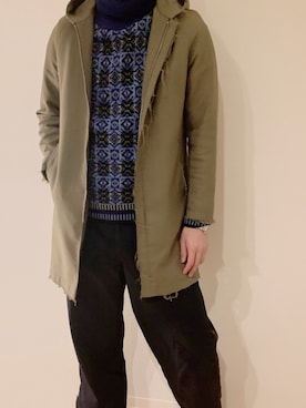 「STUDIOUS（ステュディオス）のアイテム（モッズコート）」を使った、satomuneさん（メンズ・183cm）の春コーディネート