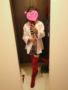 「アイテム（ピーコート、ピンク系）」を使った、萤_趣味迷子さん（レディース・154cm）の春コーディネート