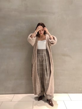 「ETRE TOKYO（エトレトウキョウ）のアイテム（その他アウター）」を使った、zuさん（レディース・155cm）の秋コーディネート