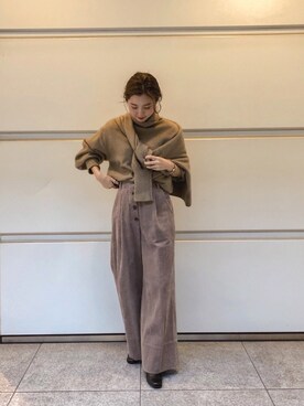 ETRE TOKYO ラクーンタートルニット　ベージュ　エトレトウキョウ　長袖 ETRE TOKYO（エトレトウキョウ）の「ラクーンタートルニット