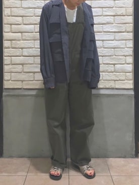 「UNUSED（アンユーズド）のアイテム（オールインワン・サロペット）」を使った、mamiyamatoさん（レディース・167cm）の春コーディネート