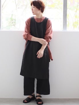 「kvell（ケベル）のアイテム」を使った、e.uさん（レディース・158cm）の夏コーディネート