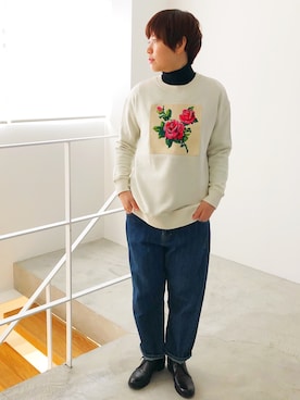 「kvell（ケベル）のアイテム」を使った、e.uさん（レディース・158cm）の秋コーディネート