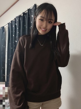 「スーパーオーバーサイズスウェット」｜yunaa0122さん（レディース・158cm）の春コーディネート