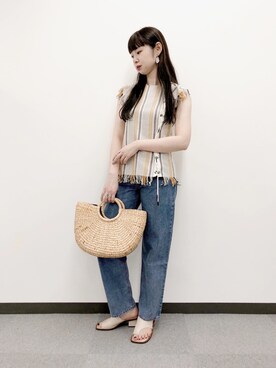 「Yasutoshi Ezumi（ヤストシエズミ）のアイテム」を使った、niiさん（レディース・163cm）の夏コーディネート