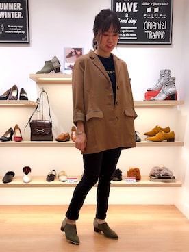 「オリエンタルトラフィック」｜「アイテム（ブーティ）」を使った、ORientalTRaffic アミュプラザ小倉店さん（レディース・166cm）の秋コーディネート