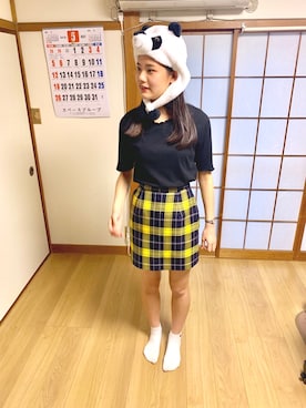 Eastboy イーストボーイ のスカート イエロー系 を使った人気ファッションコーディネート Wear