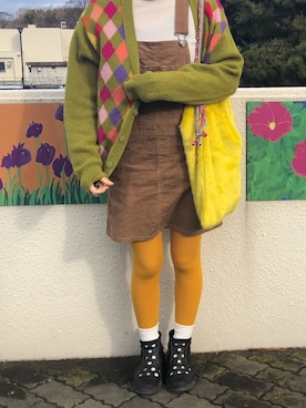 「チャイハネ（チャイハネ）のアイテム（ショルダーバッグ）」を使った、こちゃんさん（レディース・158cm）の春コーディネート