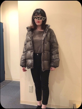 「MACPHEE（マカフィー）のアイテム（ジャケット/アウター）」を使った、sayakaさん（レディース・154cm）の冬コーディネート