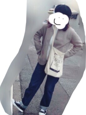 「orslow」｜「アイテム（その他アウター）」を使った、miki**さん（レディース・154cm）の冬コーディネート