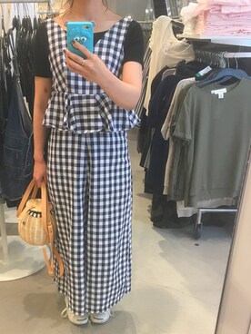 「アイテム（つなぎ/オールインワン、その他）」を使った、narruutoさん（レディース・155cm）の夏コーディネート