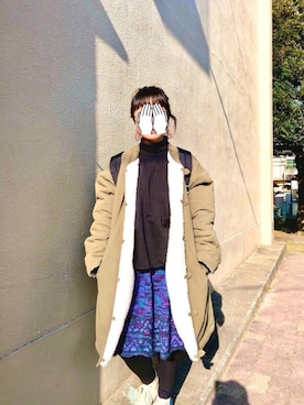 「DOUBLE NAME（ダブルネーム）のアイテム（その他アウター）」を使った、naomamaさん（レディース・152cm）の冬コーディネート
