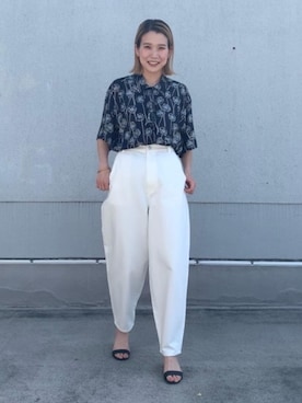 「BLANC..（ブラン）のアイテム」を使った、Kanae Nagahataさん（レディース・159cm）の春コーディネート