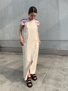 「ASTRAET（アストラット）のアイテム（ワンピース/ドレス）」を使った、Kanae Nagahataさん（レディース・159cm）の春コーディネート