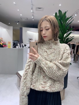「モールニット」｜早久都加紗さん（レディース・158cm）の秋コーディネート