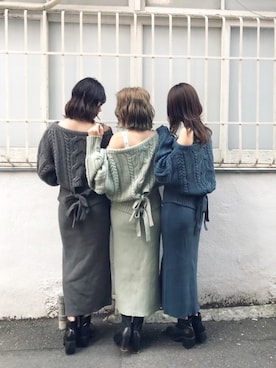 「MURUA（ムルーア）のアイテム（ワンピース/ドレス）」を使った、早久都加紗さん（レディース・158cm）の冬コーディネート