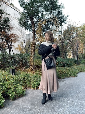 早久都加紗さん（レディース・158cm）の冬コーディネート