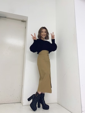 早久都加紗さん（レディース・158cm）の冬コーディネート