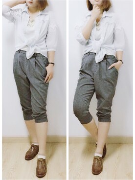 初橒Kumoomooさん(レディース・168cm)の夏コーディネート