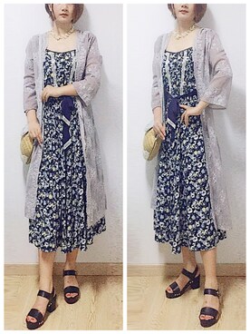 「axes femme（アクシーズファム）のアイテム（オールインワン・サロペット）」を使った、初橒Kumoomooさん（レディース・168cm）の秋コーディネート