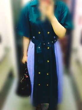 「トレンチワンピ」｜kanakanaさん（レディース・162cm）の夏コーディネート