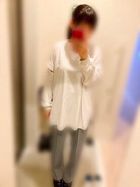 「PAGEBOY（ページボーイ）のWEB限定アイテム / 2WAYレイヤードロンT（Tシャツ/カットソー）」を使った、kanakanaさん（レディース・162cm）の春コーディネート