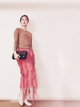 スカート ピンク系 を使った 40代女性 の人気ファッションコーディネート Wear