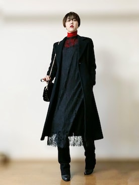 「SEE BY CHLOE（シーバイクロエ）のアイテム（ブーツ）」を使った、kiraさん（レディース・167cm）の冬コーディネート