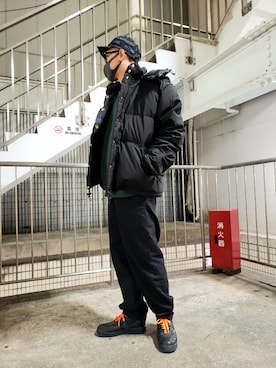 「Crescent Down Works（クレセントダウンワークス）のアイテム」を使った、pu1004さん（メンズ・176cm）の冬コーディネート