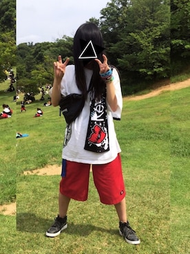 「邦ロック」｜きいこ(mh)さん（レディース・159cm・10代）の夏コーディネート