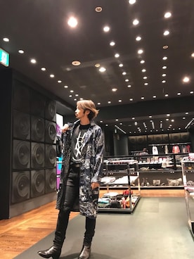 「ロングジャケット」｜「アイテム（デニムジャケット）」を使った、yamaguchi.fさん（メンズ・171cm）の秋コーディネート