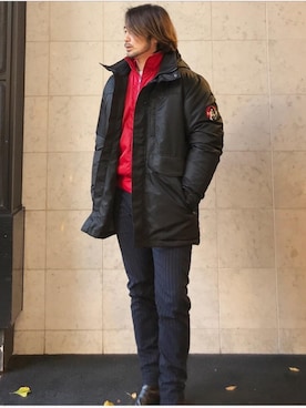 「HYSTERIC GLAMOUR（ヒステリックグラマー）のアイテム（マウンテンパーカー）」を使った、yamaguchi.fさん（メンズ・171cm）の冬コーディネート