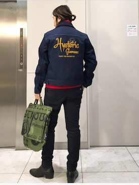 「Gジャン」｜「アイテム（ナイロンジャケット）」を使った、yamaguchi.fさん（メンズ・171cm）の冬コーディネート