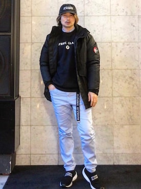 「HYSTERIC GLAMOUR（ヒステリックグラマー）のアイテム（マウンテンパーカー）」を使った、yamaguchi.fさん（メンズ・171cm）の冬コーディネート