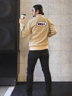 「タートル」｜「アイテム（ブルゾン）」を使った、yamaguchi.fさん（メンズ・171cm）の冬コーディネート