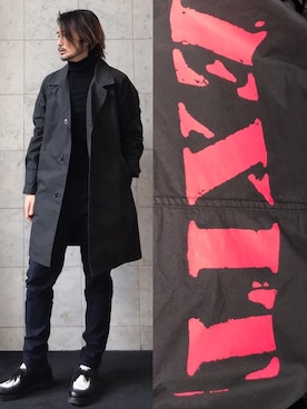 「タートル」｜「アイテム（チェスターコート）」を使った、yamaguchi.fさん（メンズ・171cm）の冬コーディネート