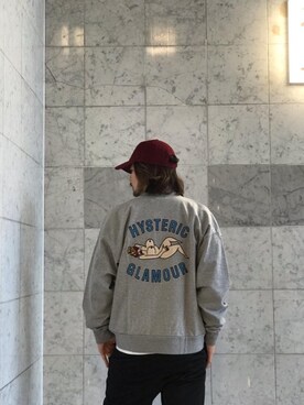 「スエット」｜「アイテム（ブルゾン）」を使った、yamaguchi.fさん（メンズ・171cm）の冬コーディネート