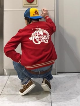 「コラボレーション」｜「アイテム（スタジャン）」を使った、yamaguchi.fさん（メンズ・171cm）の冬コーディネート