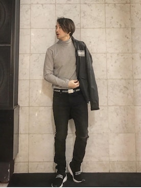 「タートル」｜「アイテム（ブルゾン）」を使った、yamaguchi.fさん（メンズ・171cm）の春コーディネート