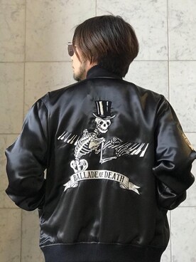 「ブルゾン」｜「アイテム（スカジャン）」を使った、yamaguchi.fさん（メンズ・171cm）の春コーディネート