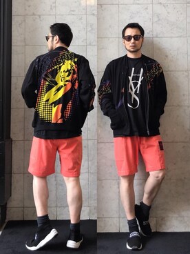 「ビックＴシャツ」｜「アイテム（ジャケット/アウター）」を使った、yamaguchi.fさん（メンズ・171cm）の夏コーディネート