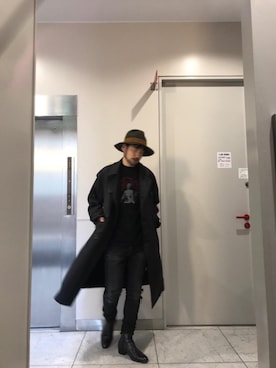 「HYSTERIC GLAMOUR（ヒステリックグラマー）のアイテム（トレンチコート）」を使った、yamaguchi.fさん（メンズ・171cm）の秋コーディネート
