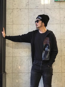 「アイテム（ルームウェア/パジャマ）」を使った、yamaguchi.fさん（メンズ・171cm）の冬コーディネート
