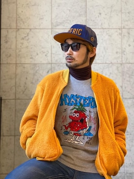 「ジップブルゾン」｜「アイテム（その他アウター）」を使った、yamaguchi.fさん（メンズ・171cm）の冬コーディネート