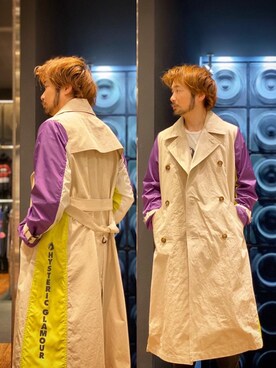 「ミリタリーコーデ」｜「アイテム（トレンチコート）」を使った、yamaguchi.fさん（メンズ・171cm）の冬コーディネート