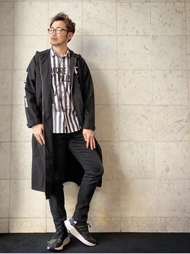 「コート」｜「アイテム（ワンピース）」を使った、yamaguchi.fさん（メンズ・171cm）の春コーディネート